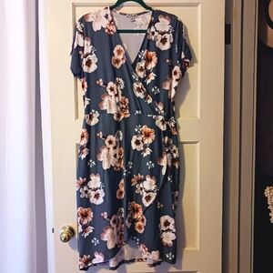 Floral wrap dress